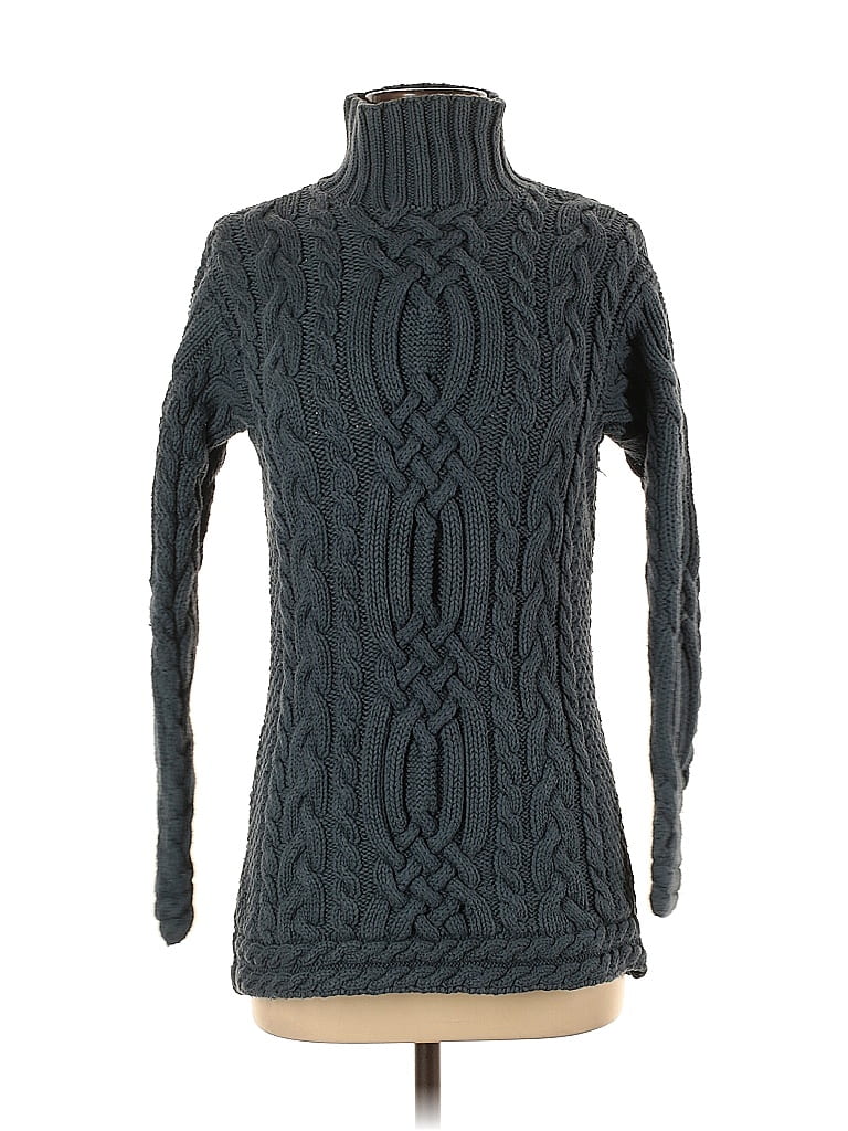 Pre-owned Assorted Brands Turtleneck Sweater In Blue