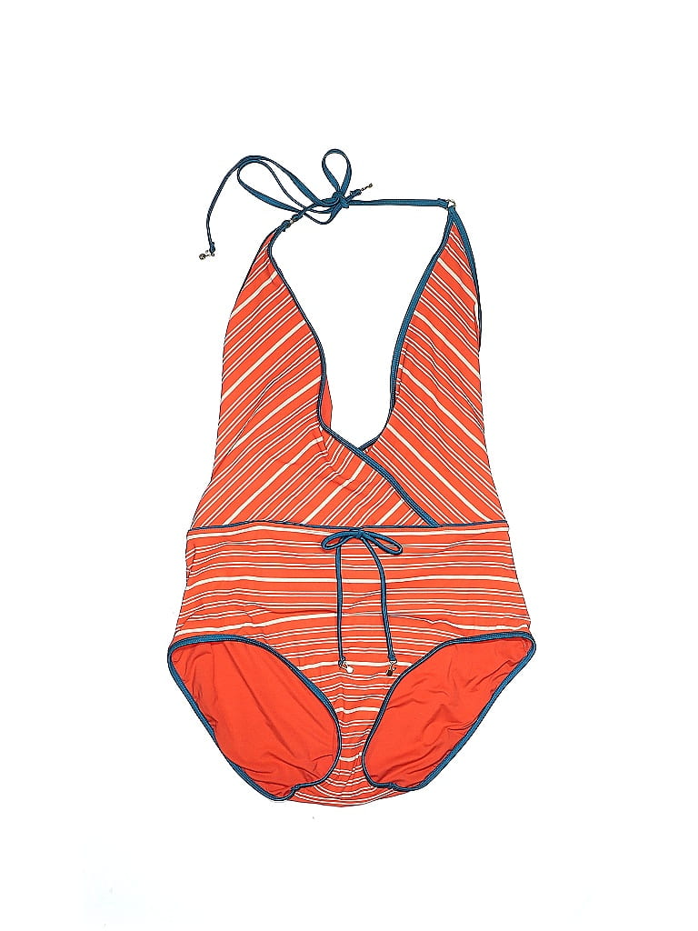 MARC JACOBS swimsuit XS one-shoulder navy maroon metallic shimmer reversible main image 0