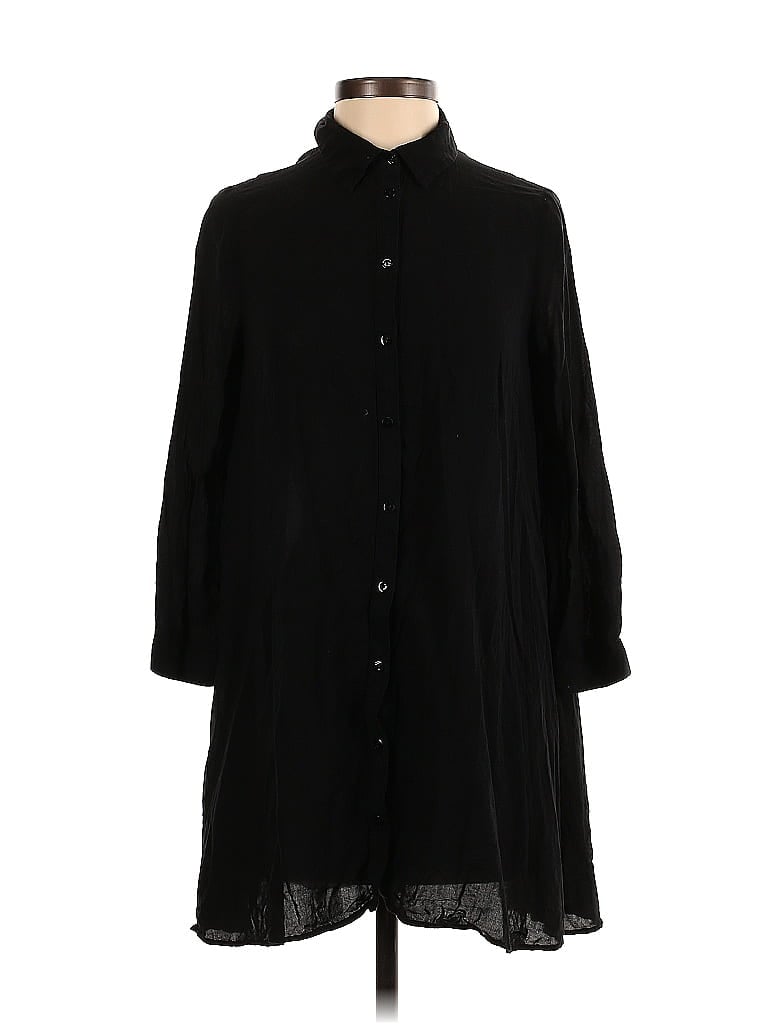 Pre-owned Zara 3/4 Sleeve Blouse In Black