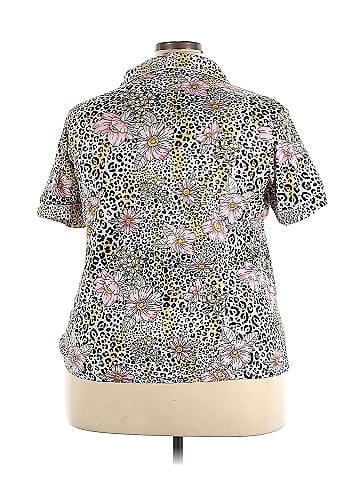 White Mark Short Sleeve Blouse (view 2)
