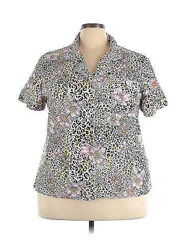 White Mark Short Sleeve Blouse (view 1)