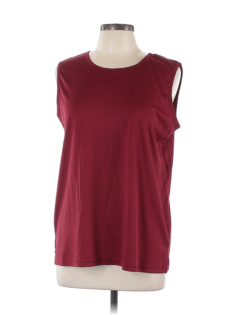 Gold Coast 100% Polyester Burgundy Sleeveless T-Shirt Size L - photo 1