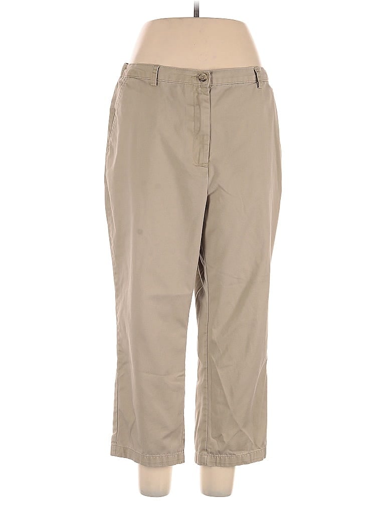 Pre-owned Lands' End Khaki Pant In Brown