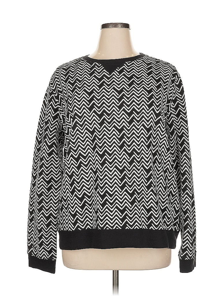 Pre-owned Kim Rogers Pullover Sweater In Black