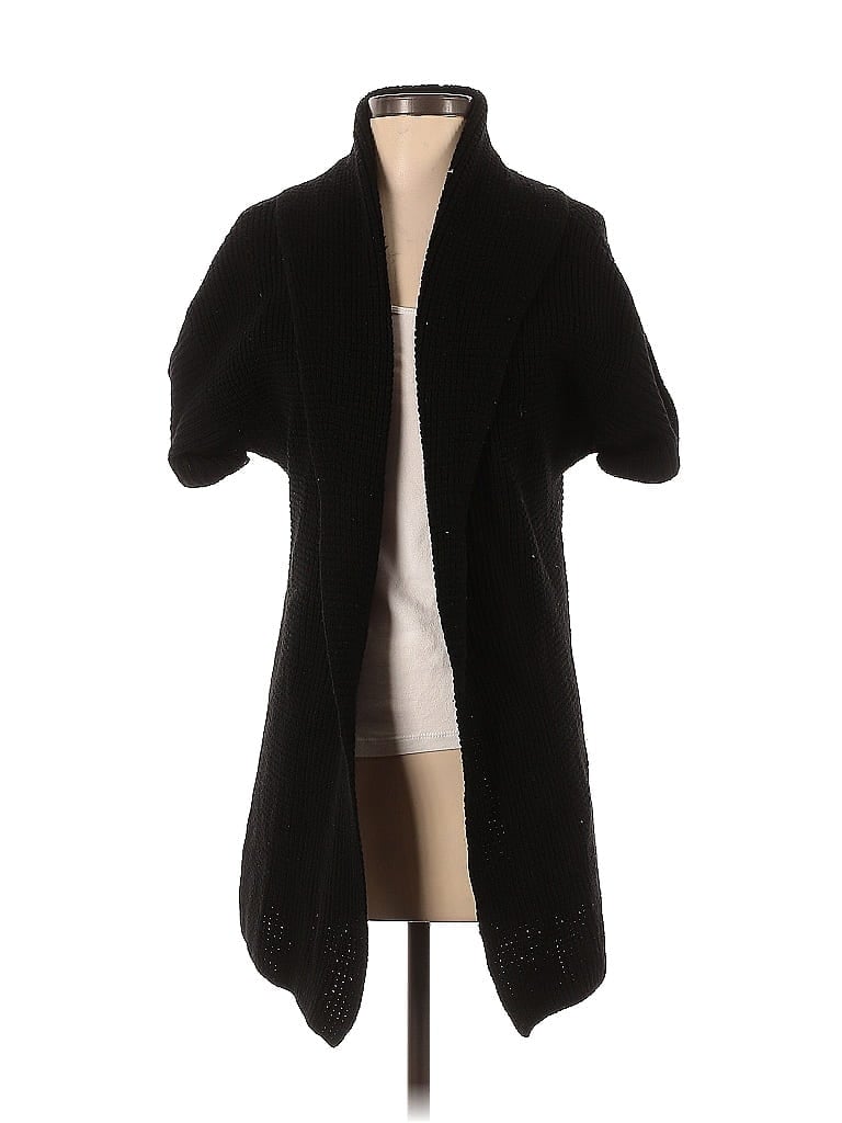 Pre-owned Banana Republic Wool Cardigan Sweater In Black