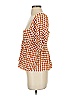 Saylor 100% Viscose Orange Short Sleeve Blouse Size S - photo 5