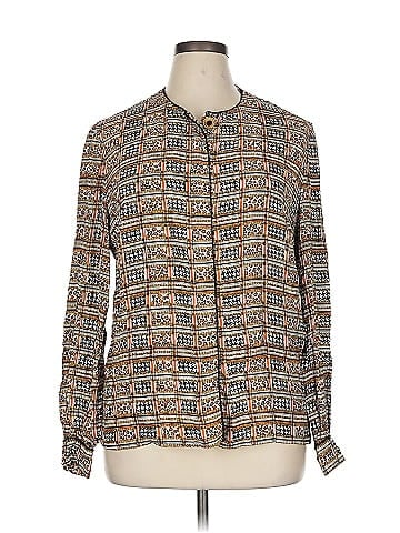 Maggy London Long Sleeve Silk Top (view 1)