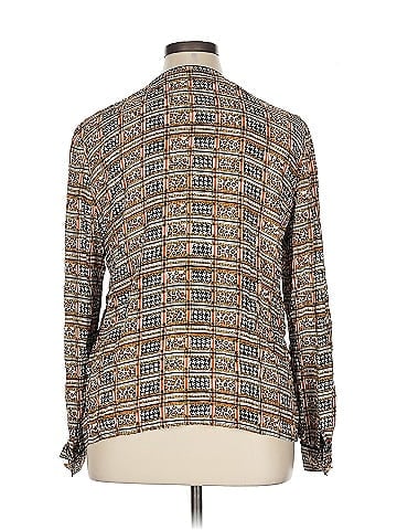 Maggy London Long Sleeve Silk Top (view 2)