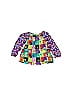 Chicken Noodle 100% Cotton Purple 3/4 Sleeve Blouse Size 4 - photo 1