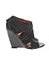 Elizabeth and James 100% Leather Black Wedges Size 7 - photo 1