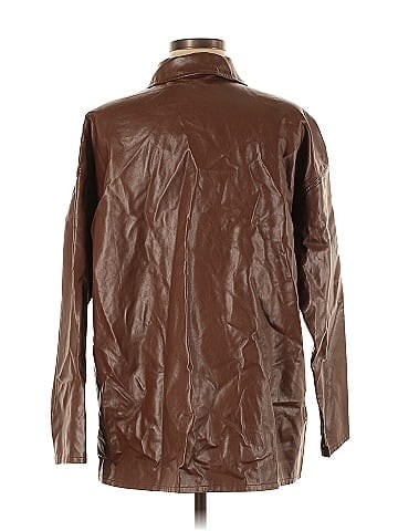 Shein Faux Leather Jacket (view 2)