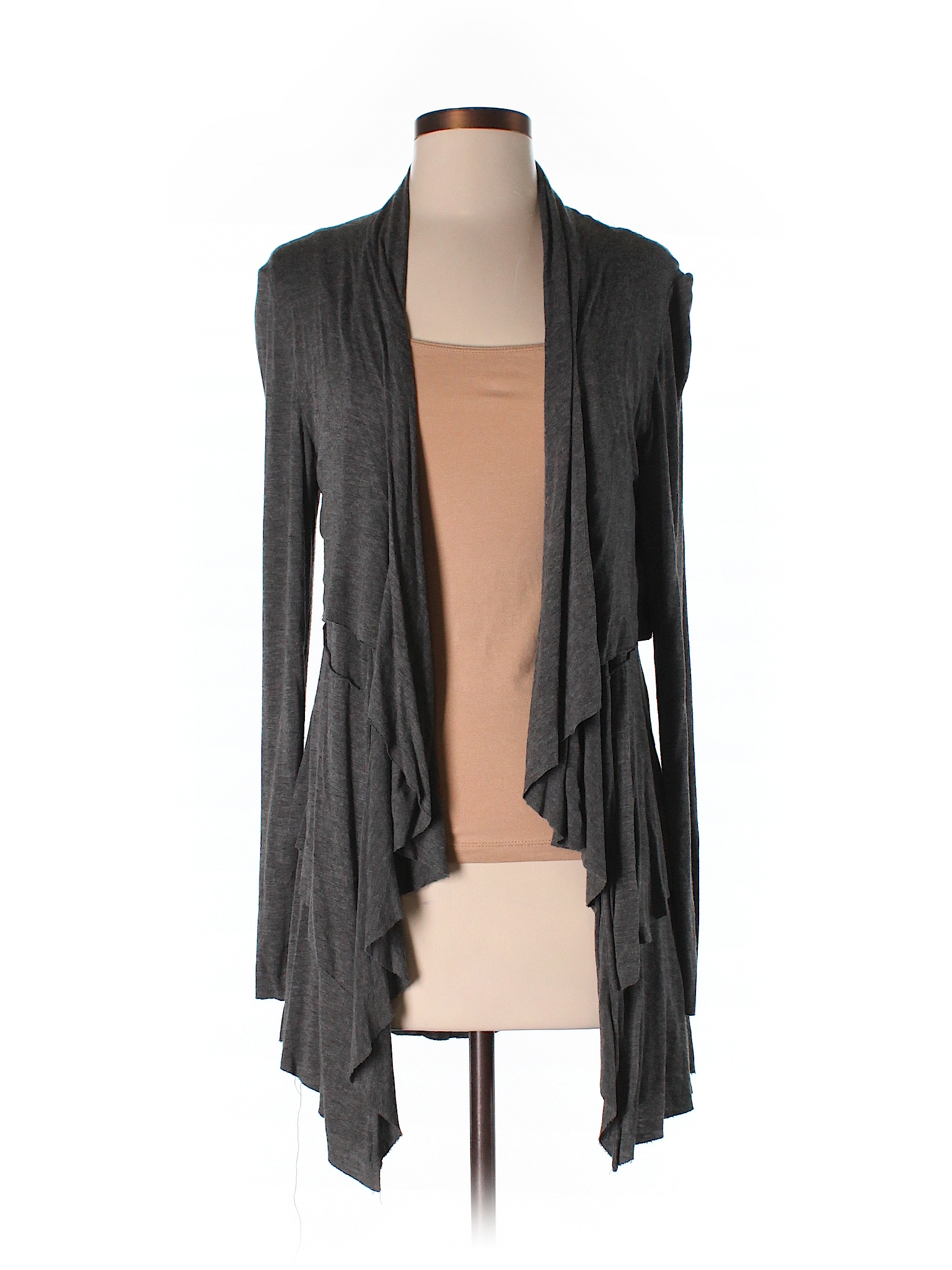 Cha Cha Vente Solid Gray Cardigan Size S - 91% off | thredUP