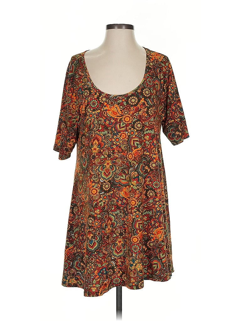 Pre-owned Lularoe Casual Dress In Orange