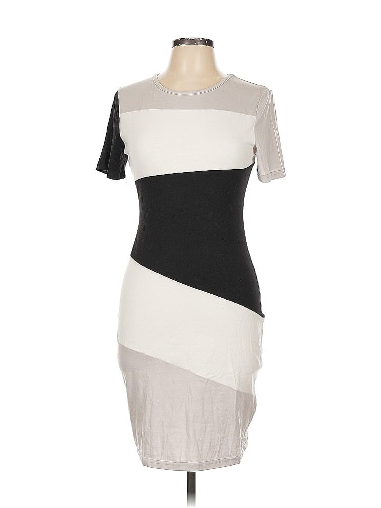 Pre-owned Assorted Brands Cocktail Dress In Gray