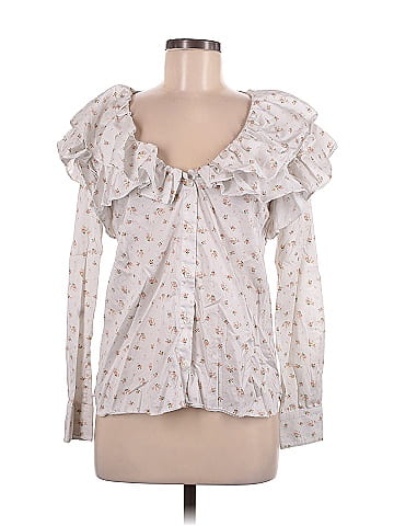 Something Navy Long Sleeve Blouse (view 1)