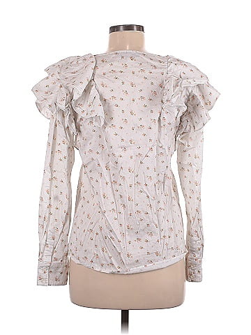 Something Navy Long Sleeve Blouse (view 2)