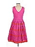 Talbots 100% Cotton Color Block Pink Cocktail Dress Size 2 - photo 2