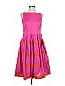 Talbots 100% Cotton Color Block Pink Cocktail Dress Size 2 - photo 1