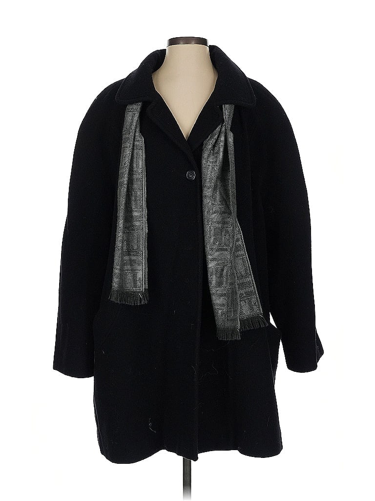 London Fog Black Wool Coat Size 24 - photo 1