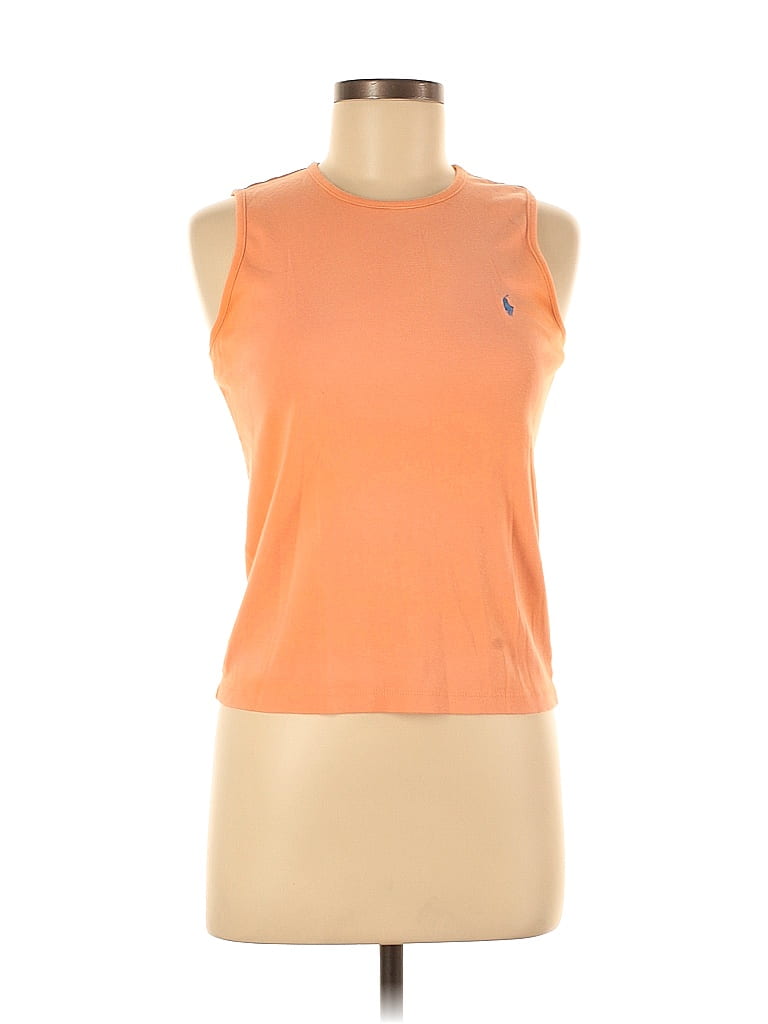 Ralph Lauren Sport 100% Cotton Orange Sleeveless T-Shirt Size M - photo 1