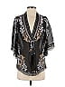Hale Bob Black Short Sleeve Blouse Size XS - photo 1