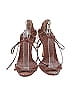 Manolo Blahnik 100% Leather Brown Heels Size EU 37 - photo 2