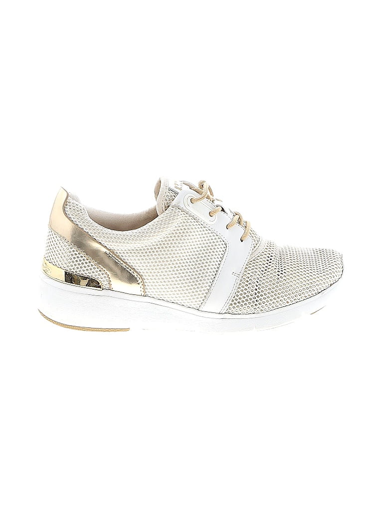 michael kors white and gold sneakers