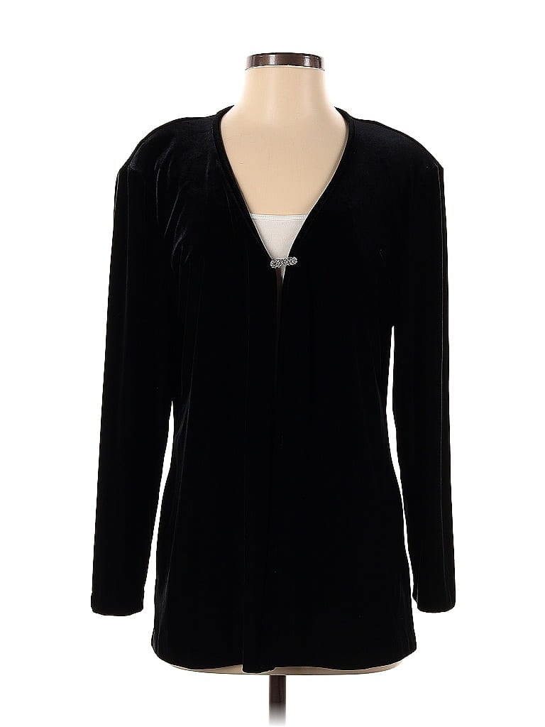 Pre-owned J.r. Nites By Caliendo Cardigan Sweater In Black