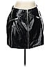 JOA Black Faux Leather Skirt Size L - photo 1