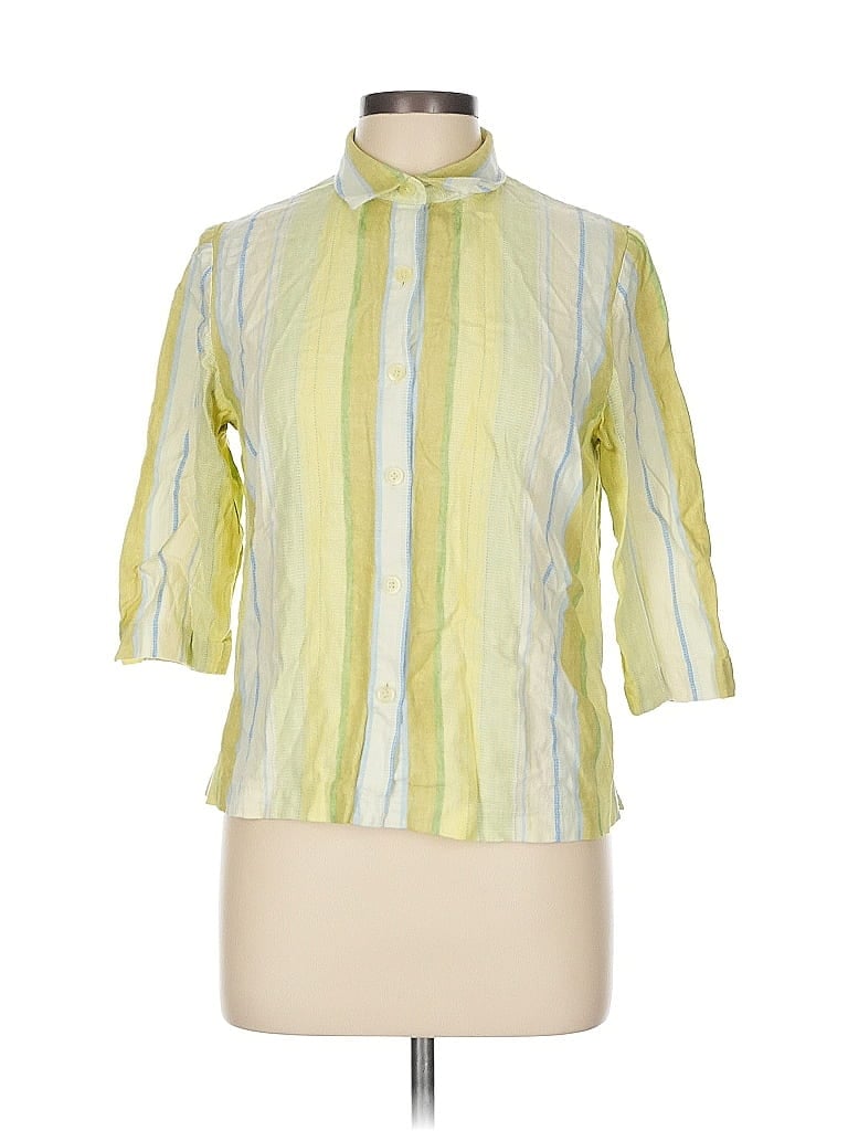 Pre-owned Jm Collection 3/4 Sleeve Blouse In Yellow