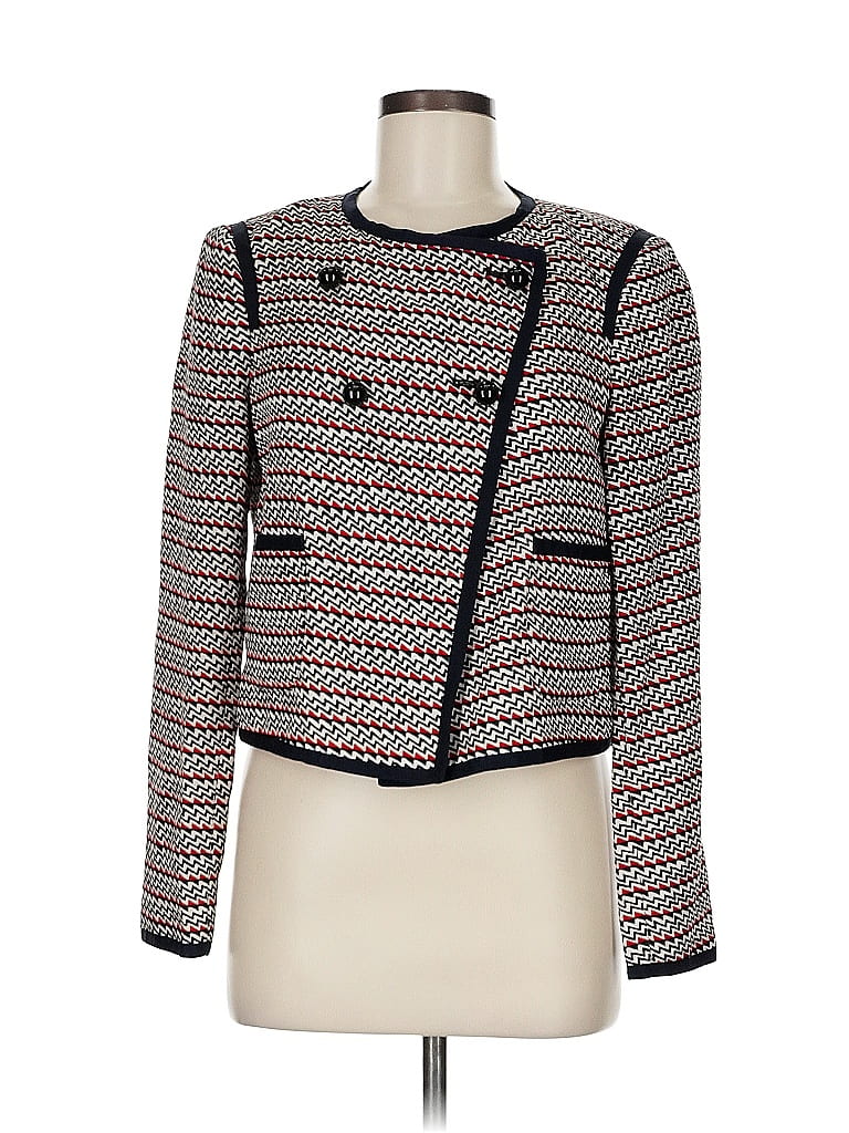 Elizabeth and James Tweed Ivory Blazer Size 6 - photo 1