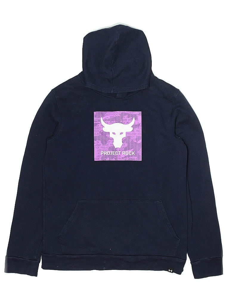 Click to view more detailed imagery on our partner's website Pre-owned Under Armour Kids' Pullover Hoodie In Blue