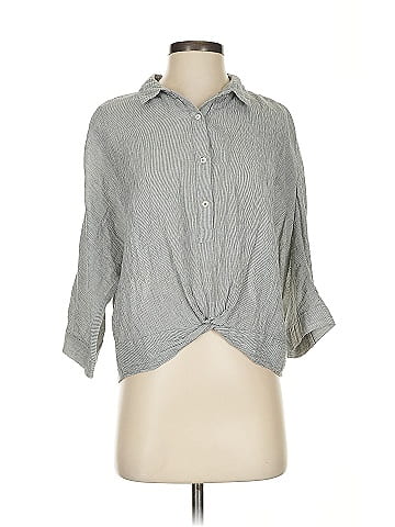 Blue Life 3/4 Sleeve Button-Down Shirt (view 1)