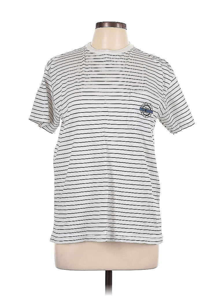 Ralph Lauren Sport 100% Cotton Stripes Silver Short Sleeve T-Shirt Size L - photo 1