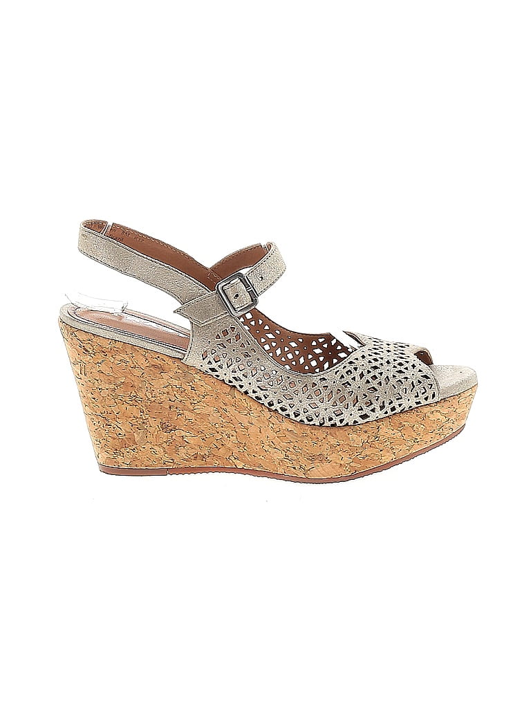Trask Silver Gray Wedges Size 8 - photo 1