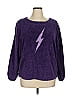 Wildfox 100% Polyester Purple Pullover Sweater Size XL - photo 1