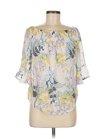 Ashley Blue Short Sleeve Blouse (view 1)