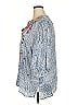 Johnny Was 100% Viscose Blue 3/4 Sleeve Blouse Size 2X - photo 5