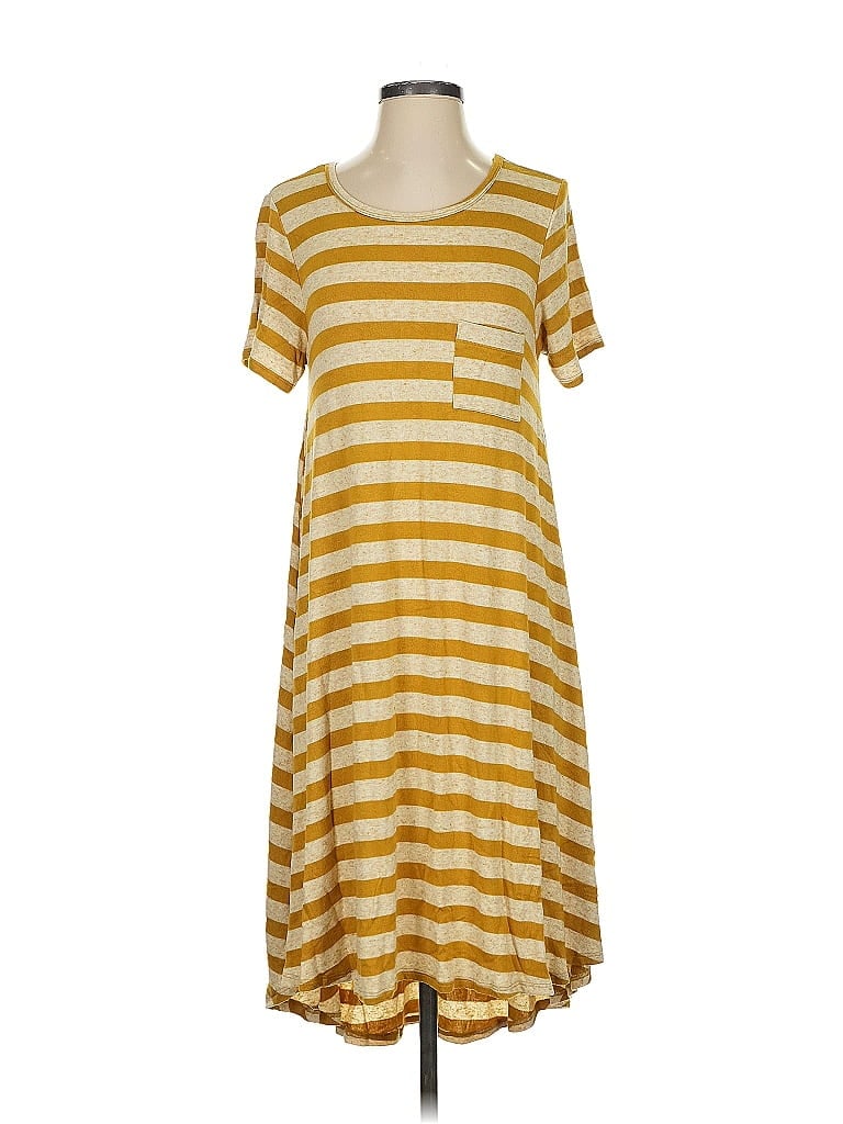 Pre-owned Lularoe Casual Dress In Yellow