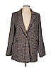 Sanctuary 100% Polyester Houndstooth Gray Blazer Size L - photo 1