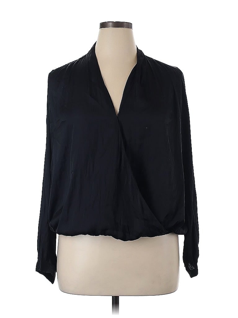 Pre-owned Old Navy Long Sleeve Blouse In Black