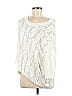Pol 100% Polyester Ivory White Pullover Sweater Size M - photo 1