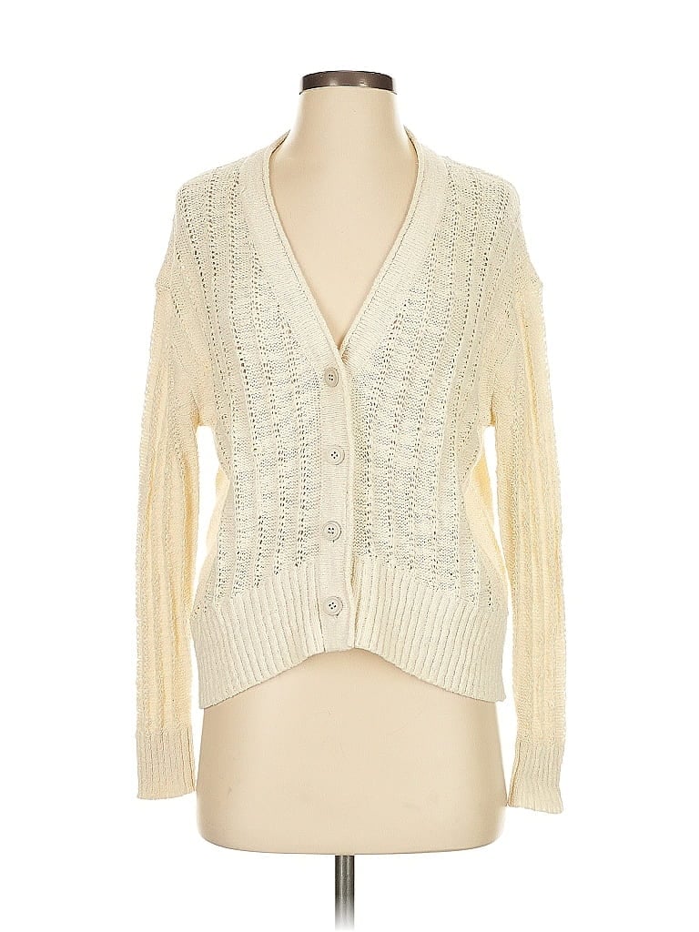 Pre-owned Point Sur Cardigan Sweater In White