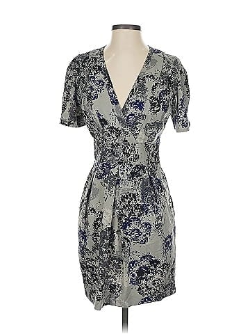 Banana Republic Factory Store 100 Polyester Paisley Gray Cocktail Dress Size 4 petite 71 off ThredUp