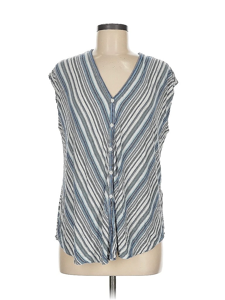 Pre-owned Max Studio Sleeveless Blouse In Blue