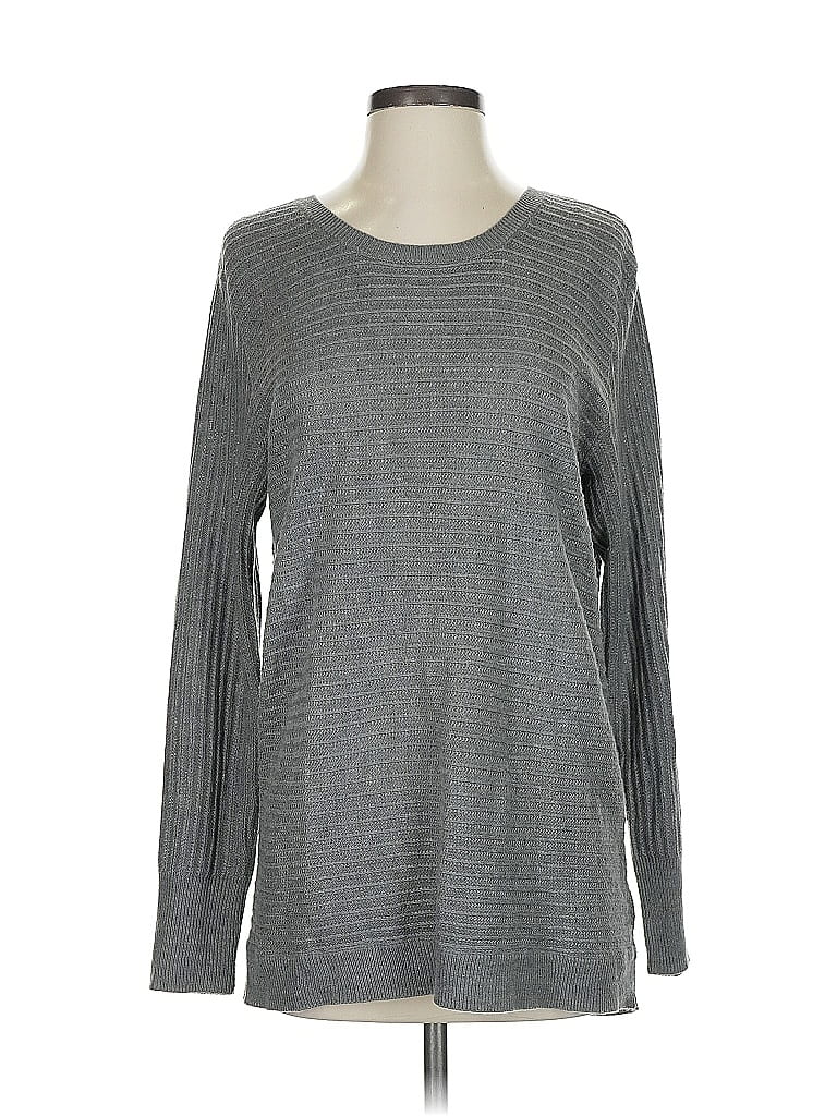 Pre-owned Soho Long Sleeve Top Gray Crew Neck Tops