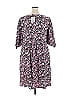 Ellos 100% Rayon Floral Purple Casual Dress Size 18 - photo 2