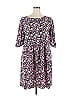 Ellos 100% Rayon Floral Purple Casual Dress Size 18 - photo 1