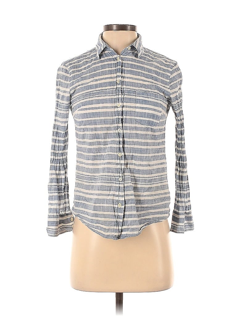 Pre-owned J.crew Factory Store Long Sleeve Button Down Shirt In Gray