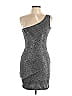 Shasa Metallic Gray Cocktail Dress Size L - photo 1